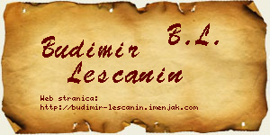 Budimir Leščanin vizit kartica